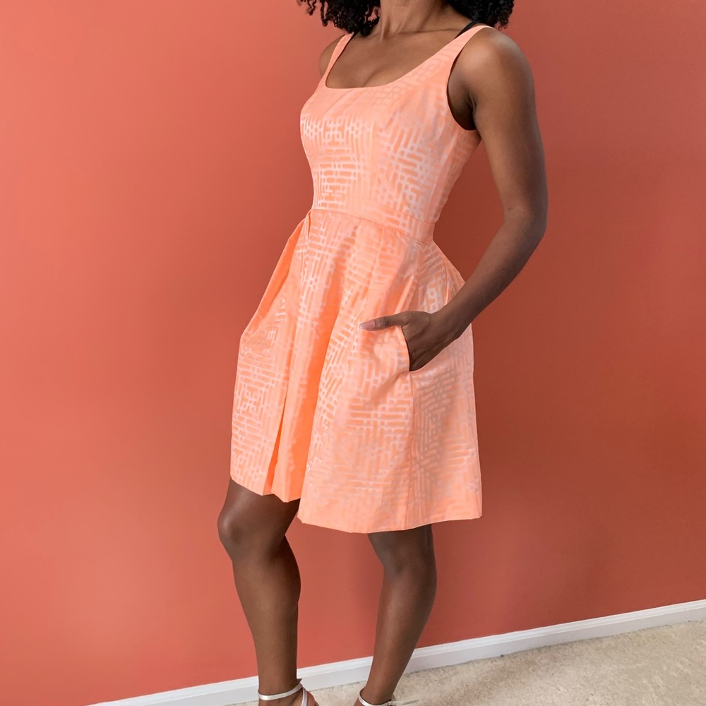 Peach polyester dress